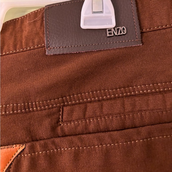 Enzo Denim Mens Becker 15 Brown Jeans Size 38 Inseam 29 inches - Picture 5 of 10